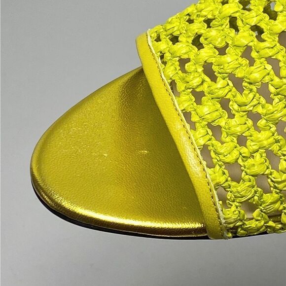 Jimmy Choo Minea Woven Raffia Sandals size 38 - Picture 8 of 12